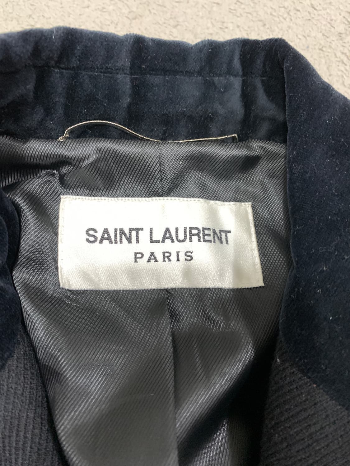 생로랑 13FW 벨벳라펠 체스터 코트 46 상품이미지2