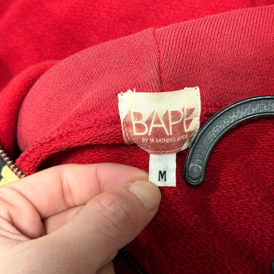 정품 베이프 OG 황계 하프 카모 샤크 풀 집업 후디 상품이미지7