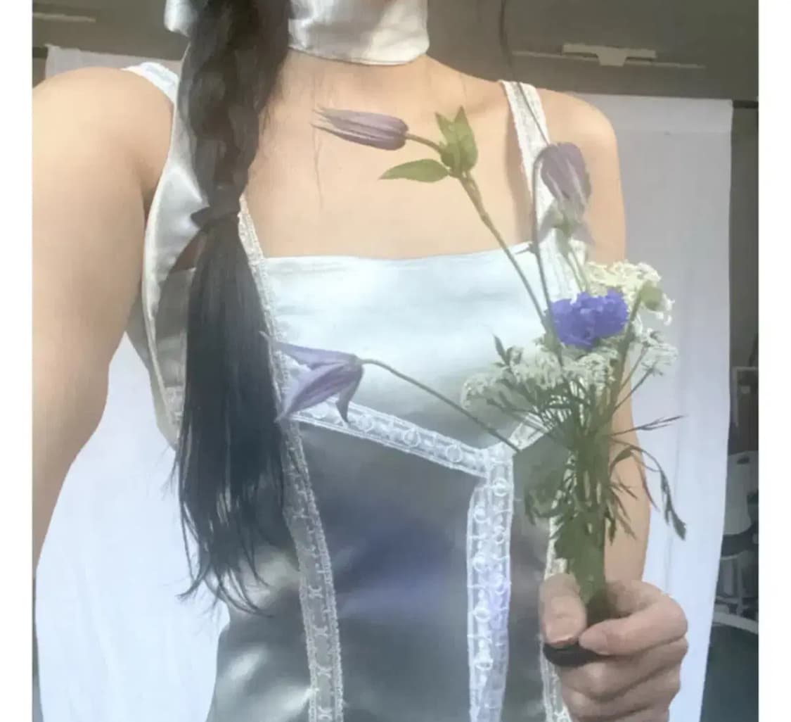 (새상품)엔젤넘버555 페어리 탑 슬리브리스 스카프 fairy top 상품이미지1