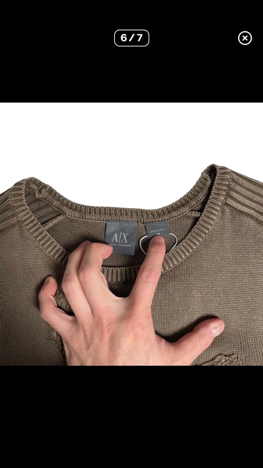 Armani exchange 독수리 브라운 니트 상품이미지5