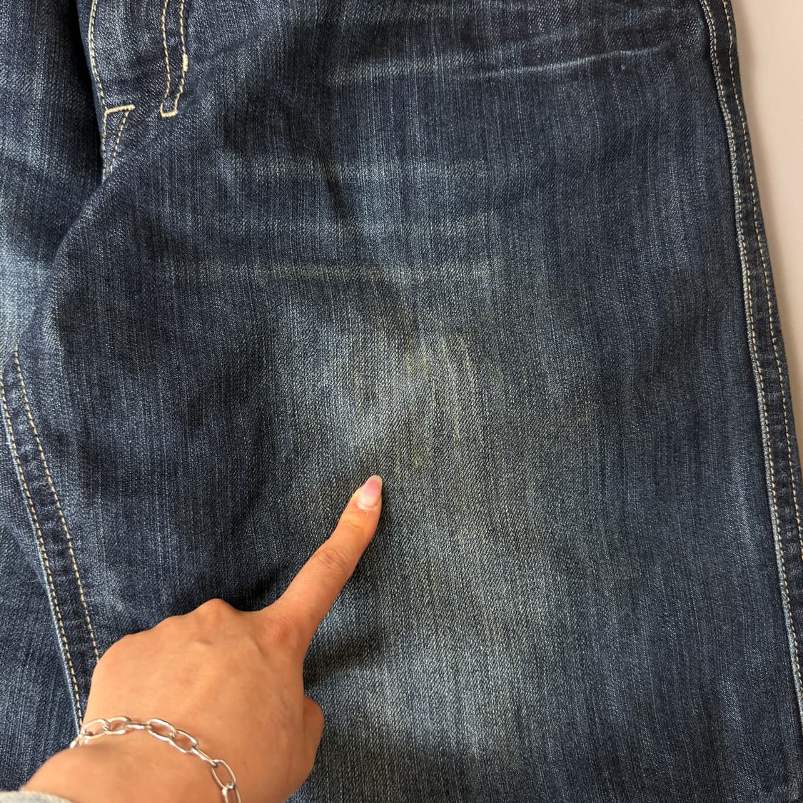 (34) 뱅뱅진 빈티지 진청 데님 하프팬츠 상품이미지8