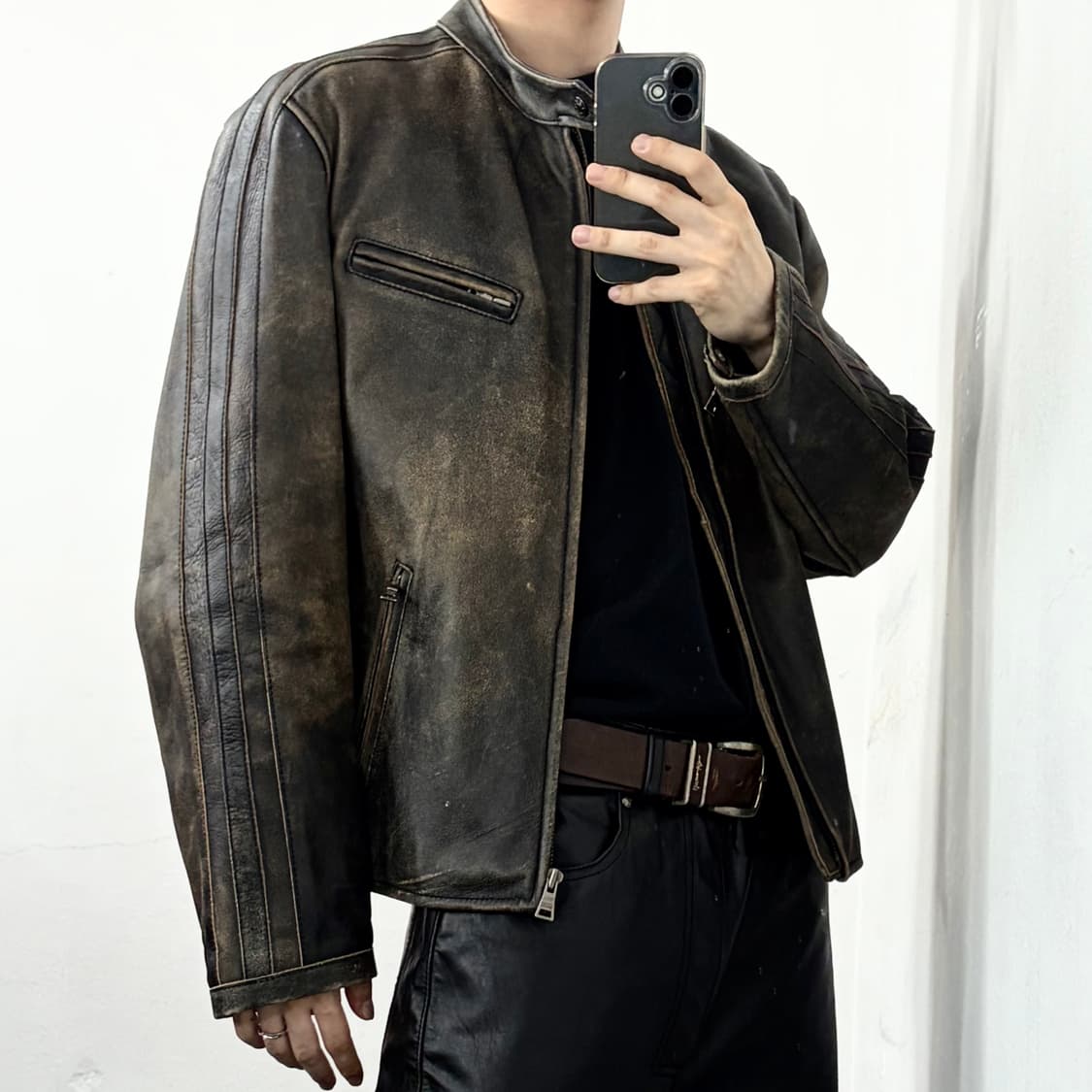 리바이스 워시드 카우하이드 라이더 자켓 상품이미지1