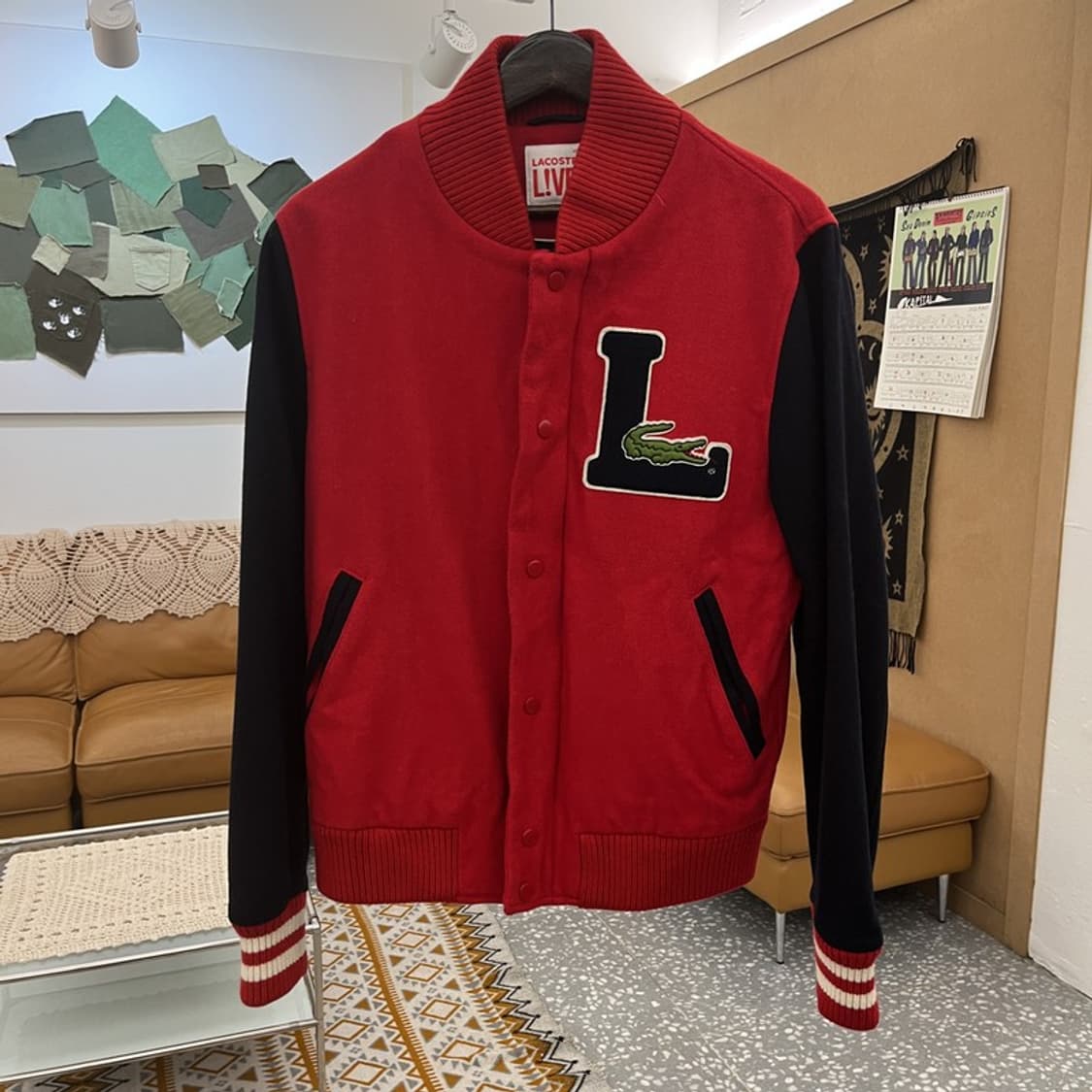 라코스테 올드스쿨 레트로 00's 울 바시티 자켓 48 C10867 상품이미지3