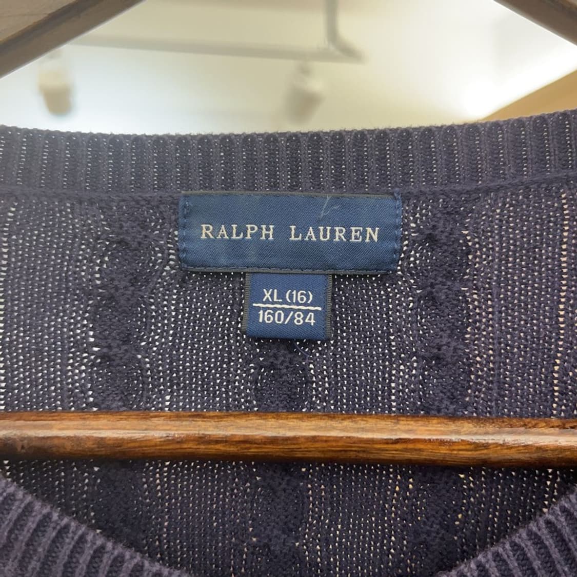 폴로 랄프로렌 모던캐주얼 자수로고 꽈배기 케이블 가디건 XL C07663 상품이미지5