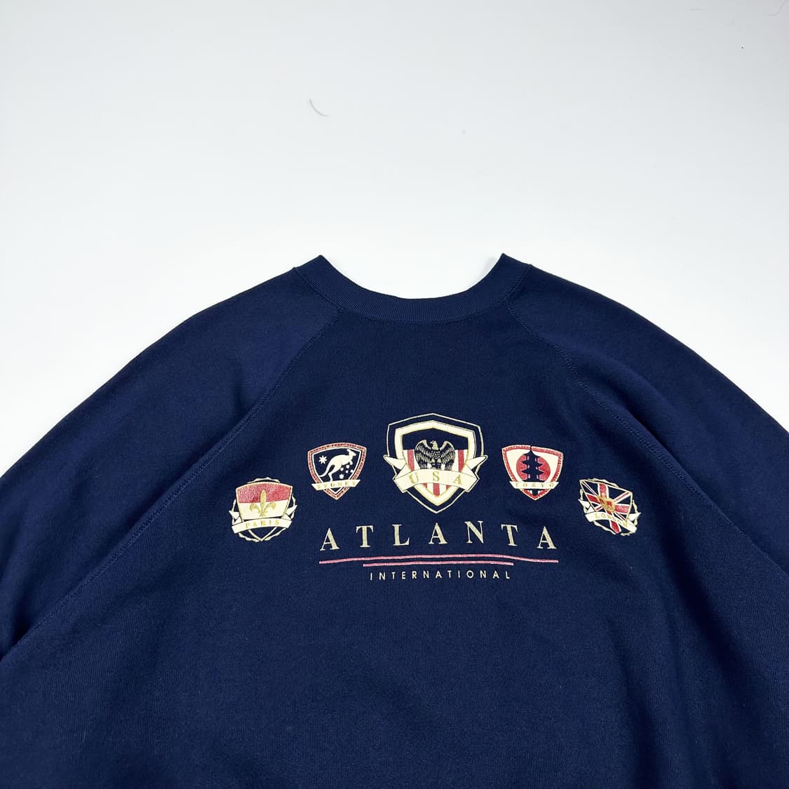 made in USA 빈티지 프린팅 박시핏 맨투맨 네이비 2XL 상품이미지2