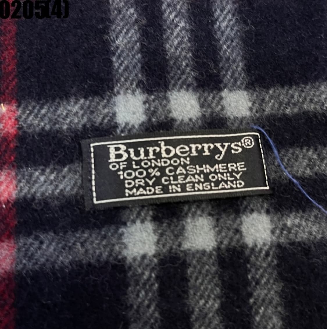 [실측확인] 버버리 체크 울 머플러 네이비 레드 0205(4) 상품이미지2