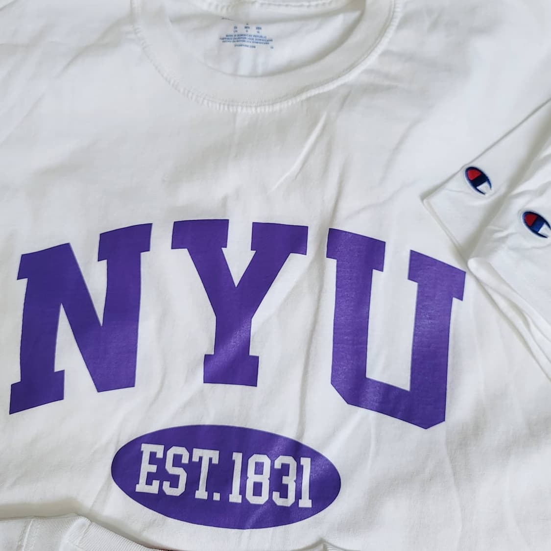 챔피언 NYU 티셔츠 상품이미지3