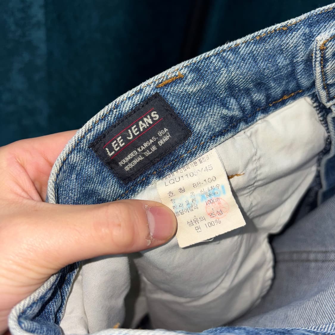 (36) 90s Lee 라이더스 쌍방울표 워싱 데님 팬츠 상품이미지6