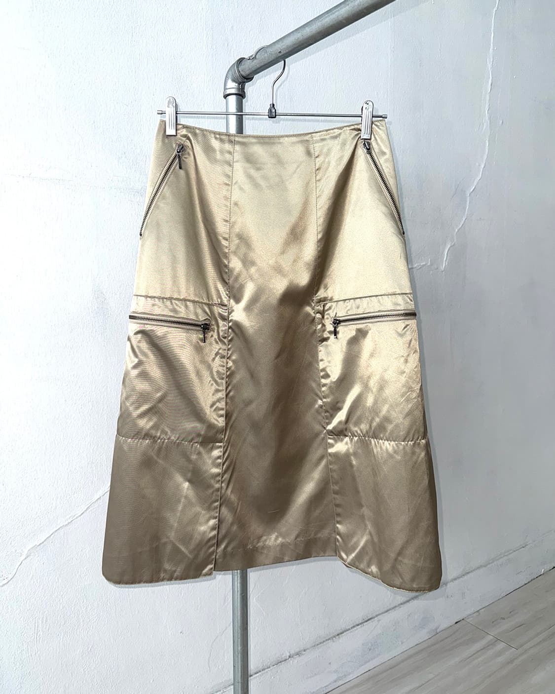 HIROKO KOSHINO TRUNK Gold Sheen Skirt 상품이미지1
