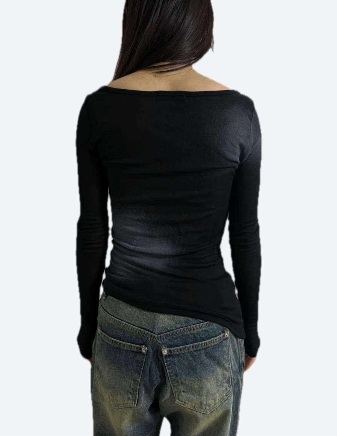 언발 시스루 롱 슬리브 코디셋  상품이미지2