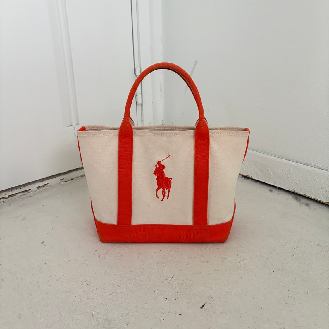폴로 랄프로렌 빅포니 빈티지 캔버스 토트백 OS 상품이미지1