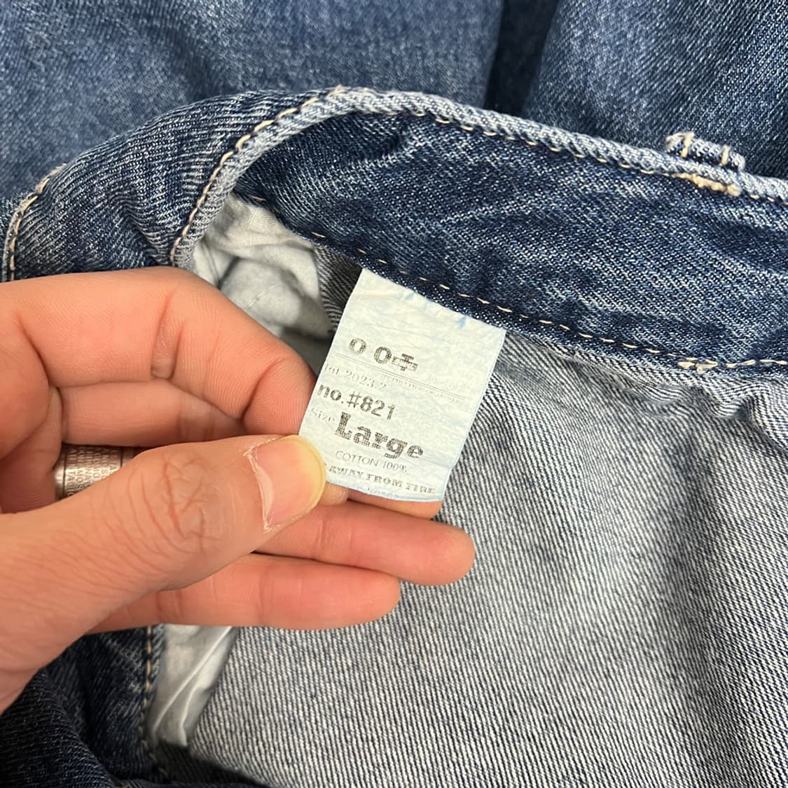 OOT 진청 카펜터 버뮤다 데님 팬츠 L 상품이미지4