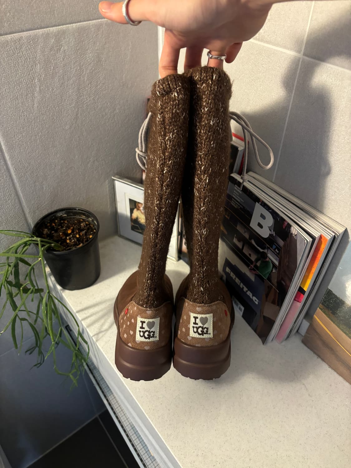 어그 스웨이드 니트 부츠 상품이미지4