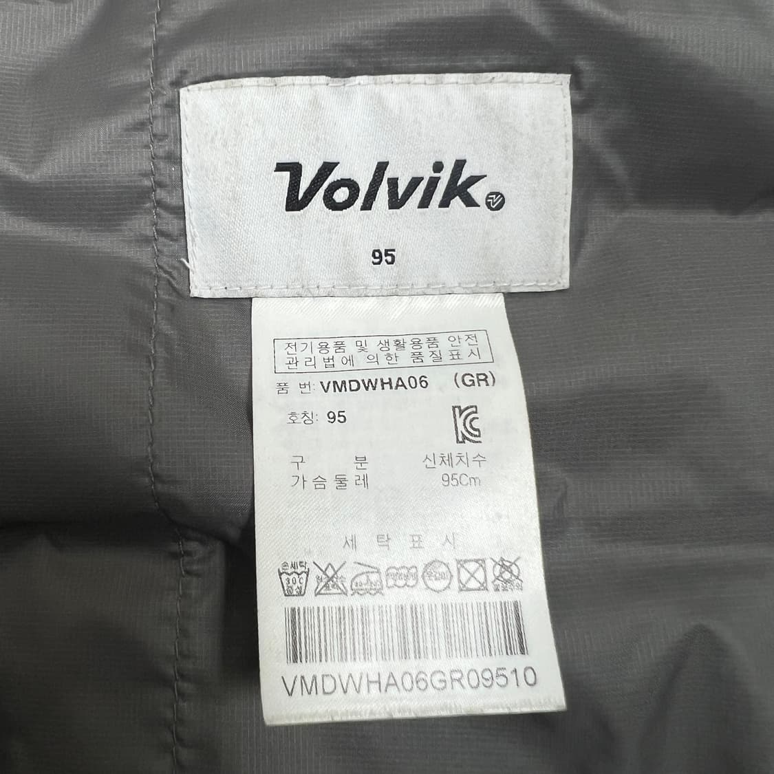 Volvik 볼빅 남성 경량 패딩 그레이 95 상품이미지9