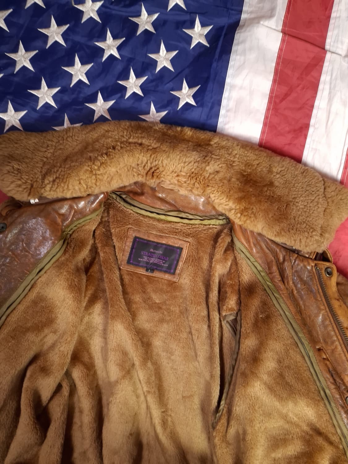 80's 일본판 밀리터리 리얼레더 항공자켓 상품이미지8