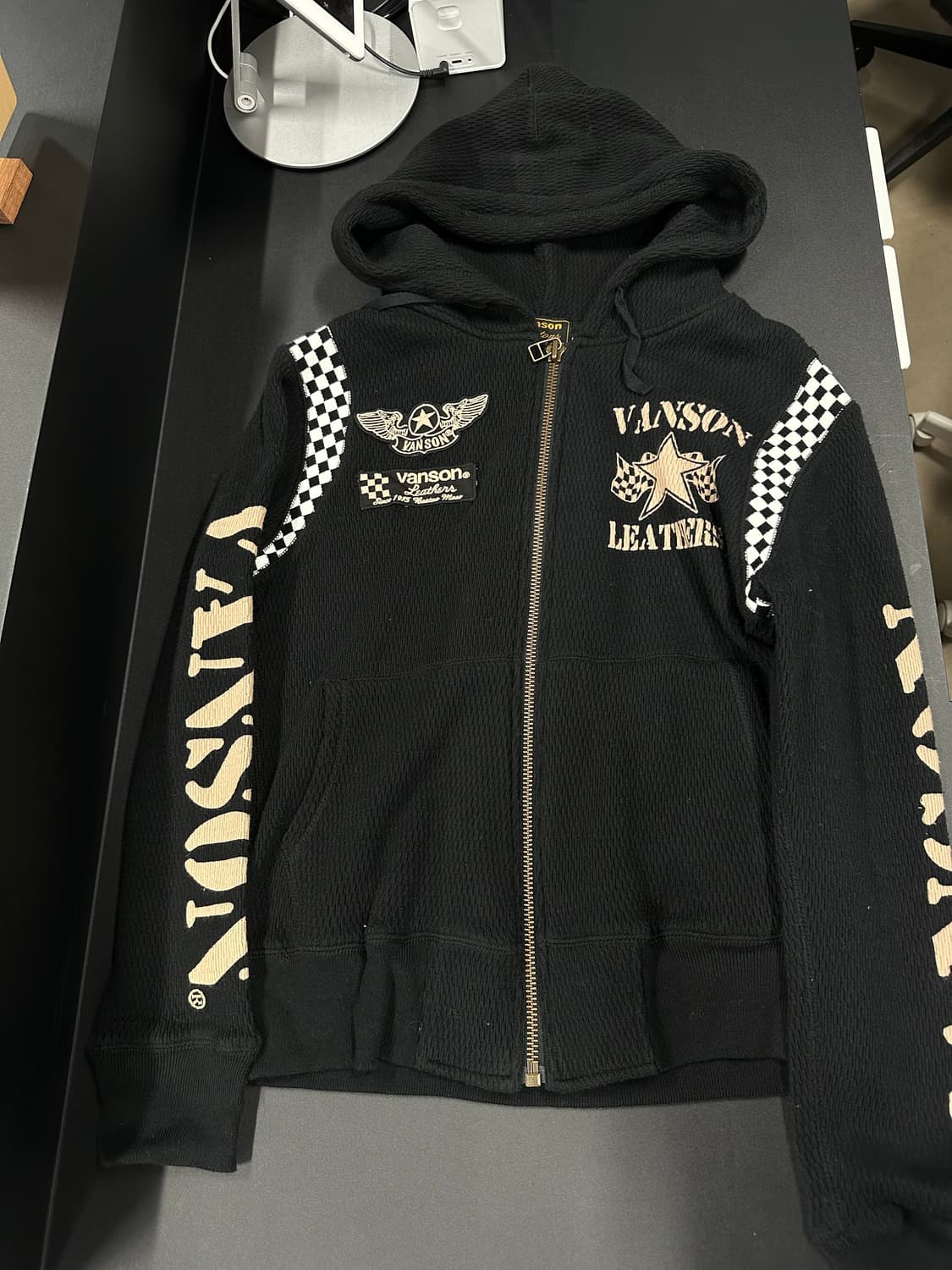 벤슨 래더스 체크 집업 백로고 후디 상품이미지4