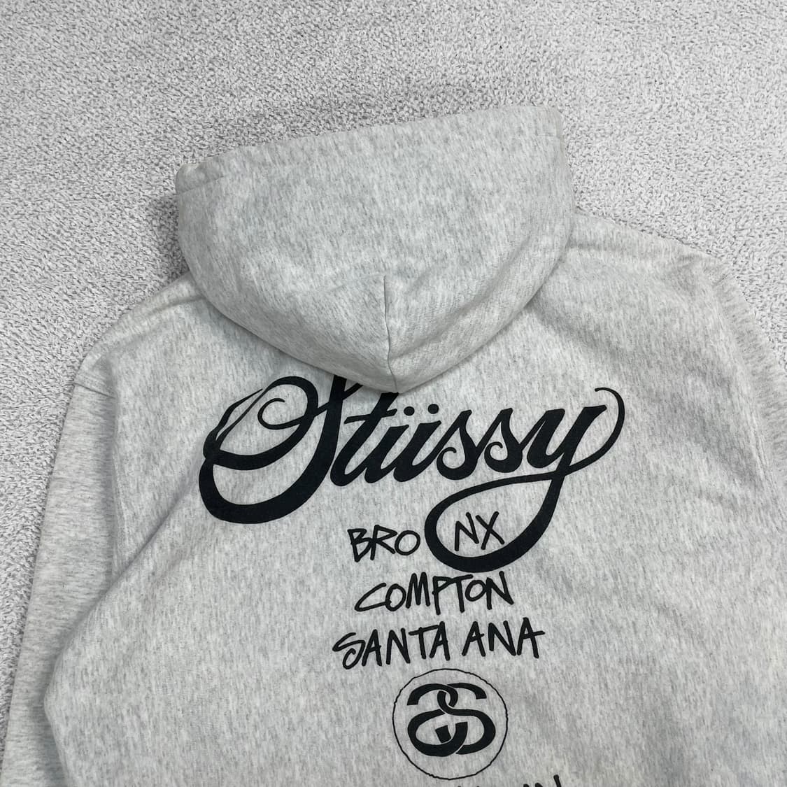 스투시 Stussy 월드투어 후드집업 그레이 상품이미지8