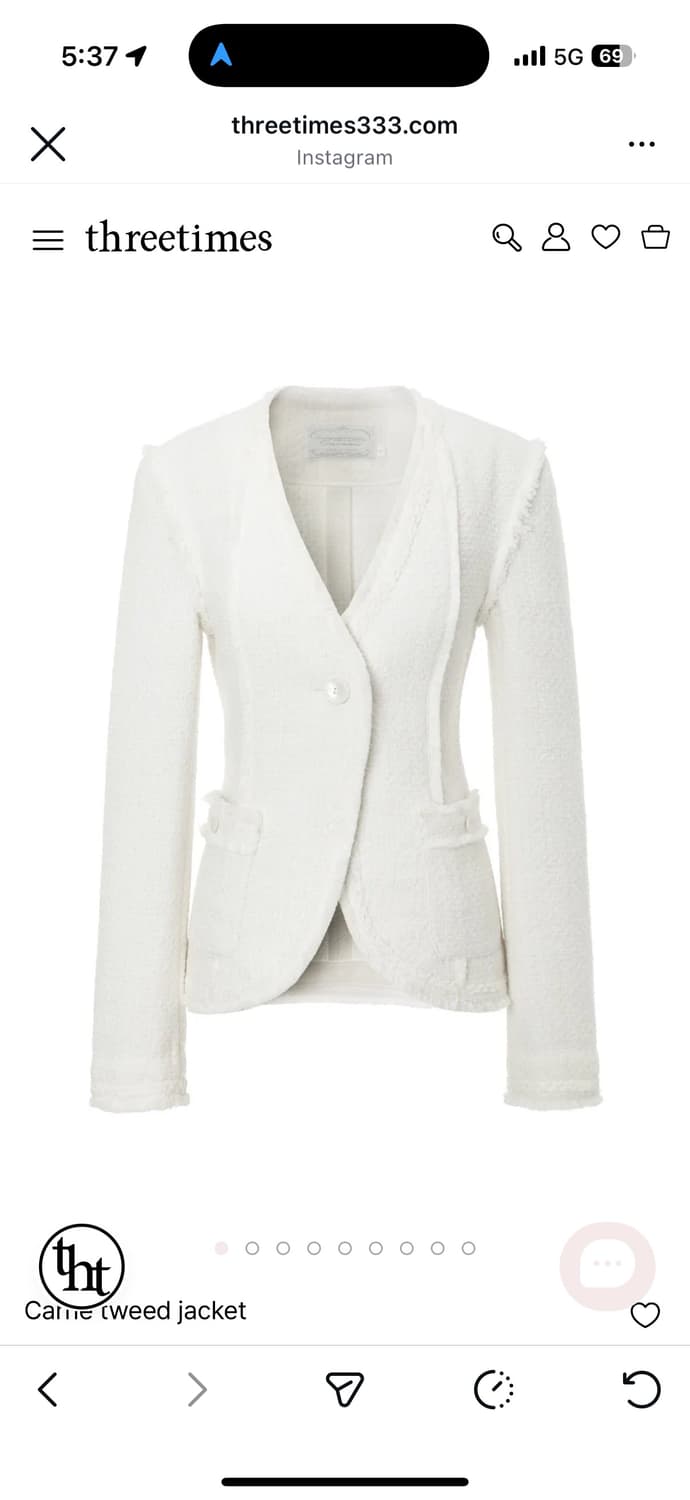 쓰리타임즈 캐리 트위드 자켓 상품이미지1