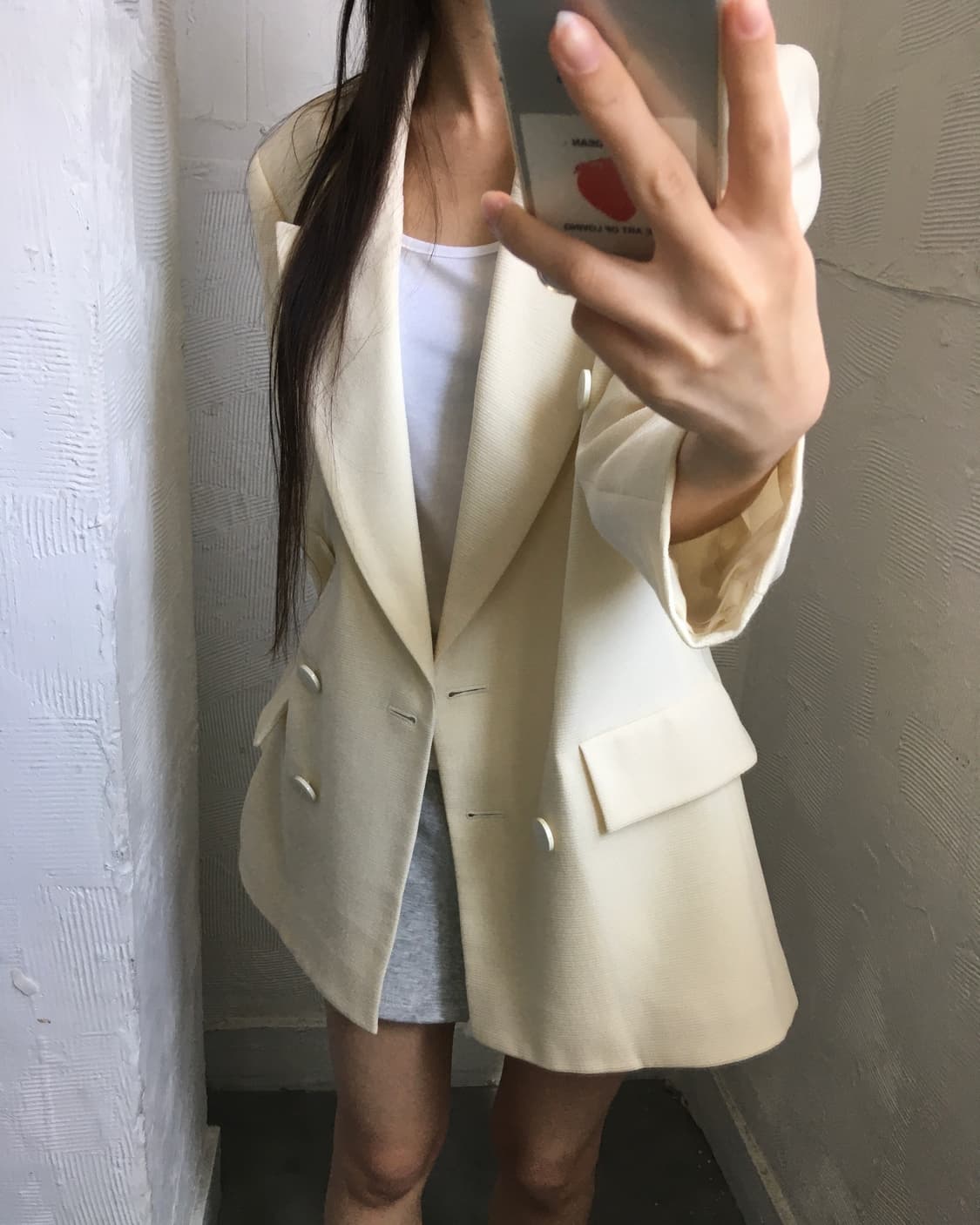 Yves Saint Laurent 입생로랑 90‘s 화이트 더블 브레스티 상품이미지1