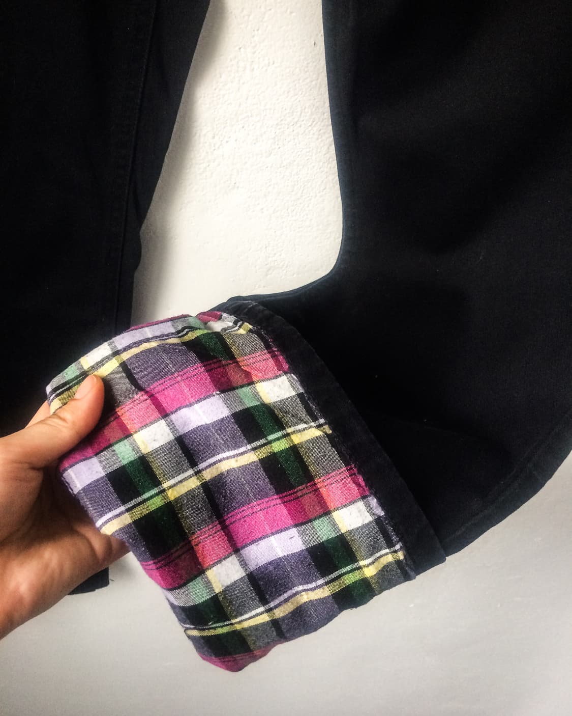 Double waist patch work point pants 상품이미지5