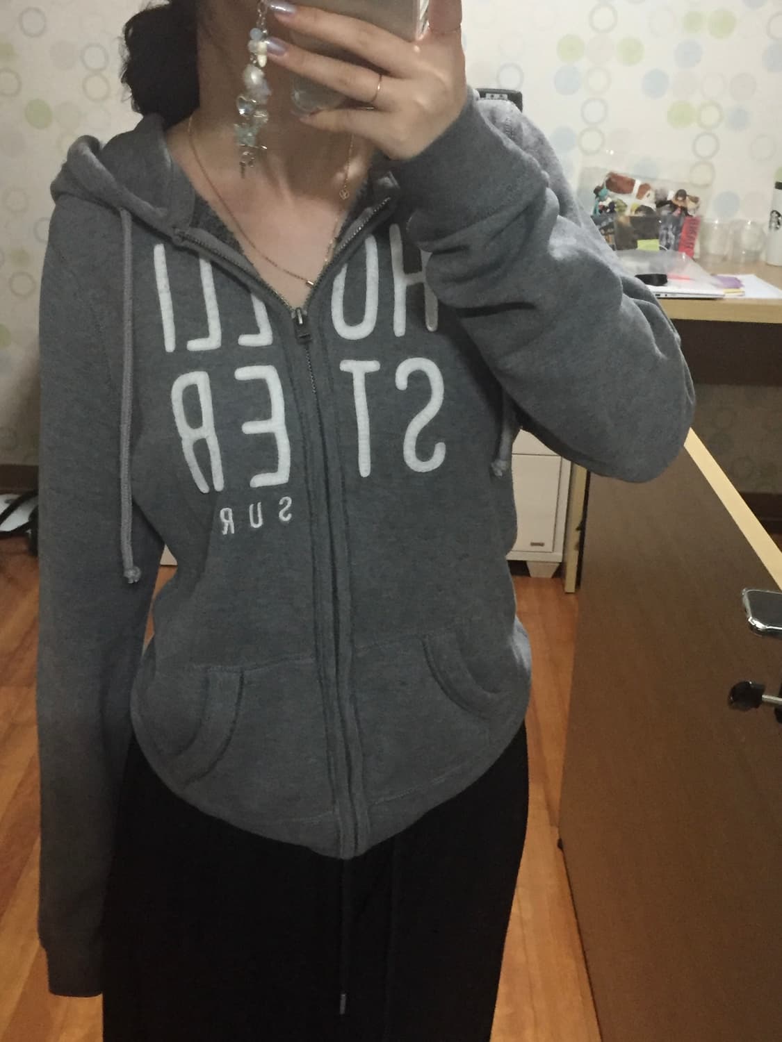 홀리스터 그레이 후드집업 상품이미지1