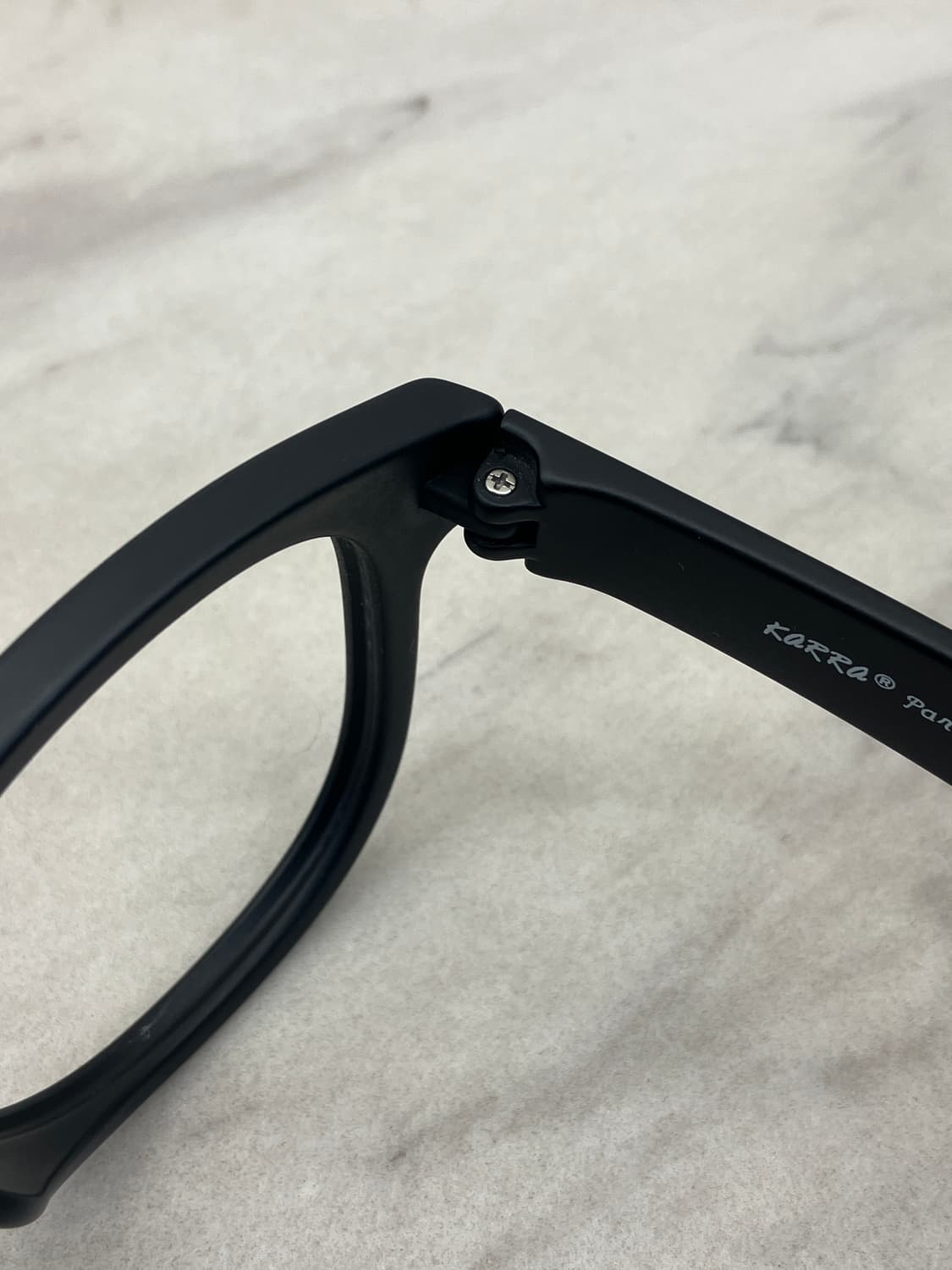 카라 KARRA 매트 블랙 와이드 라운드 빅 뿔테 안경 상품이미지3