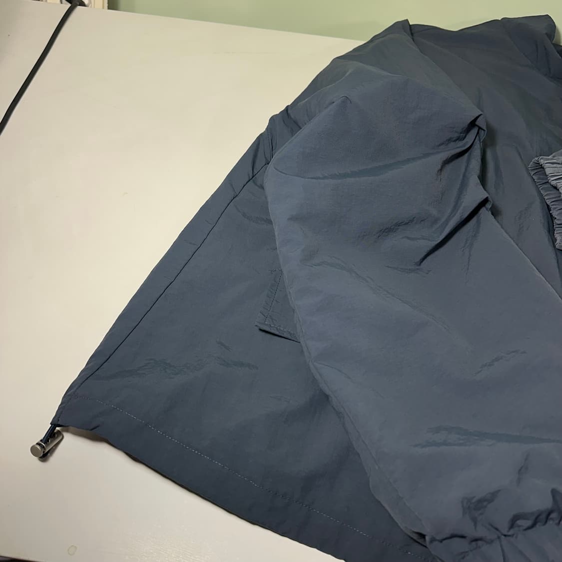 OS 벨리에 파스텔네이비 오버핏 투웨이 썬페이드 바막자켓 상품이미지4