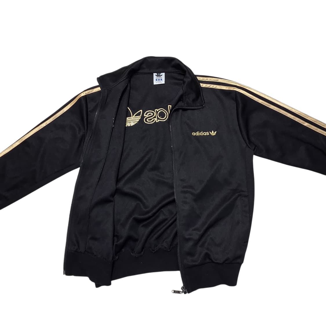 Adidas 아디다스 90s 일본 올드 빈티지 검/금 파이어버드 트랙탑  상품이미지2