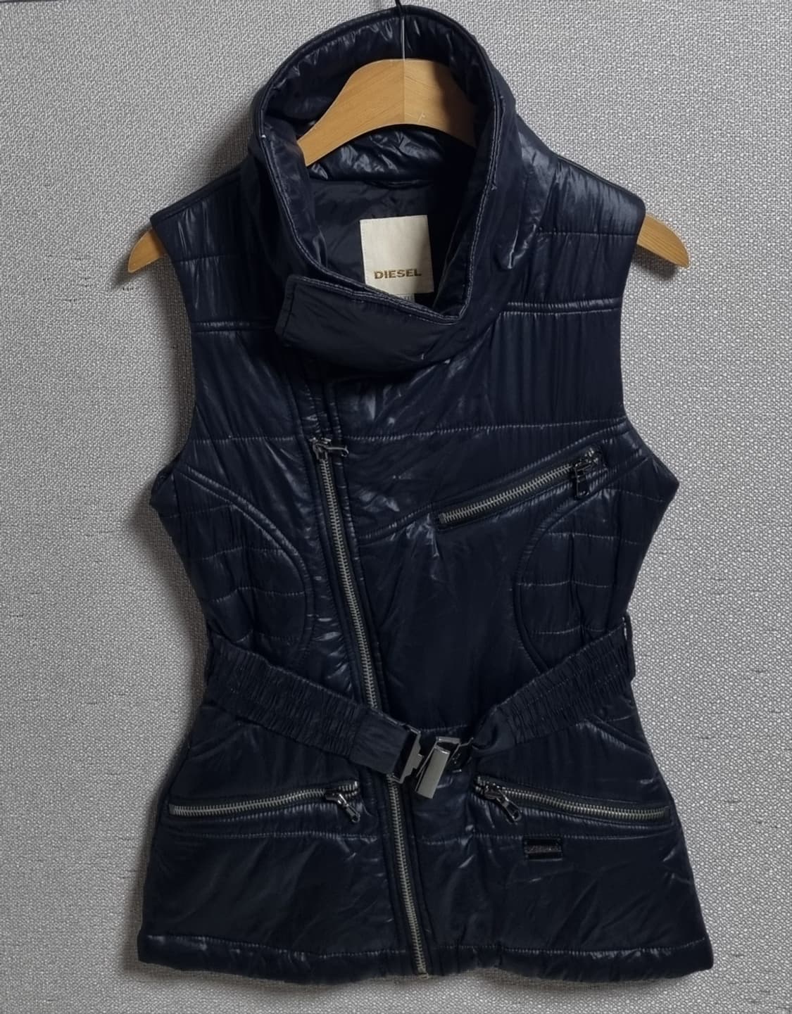 XXS ) 디젤 블랙 경량 패딩조끼 상품이미지1