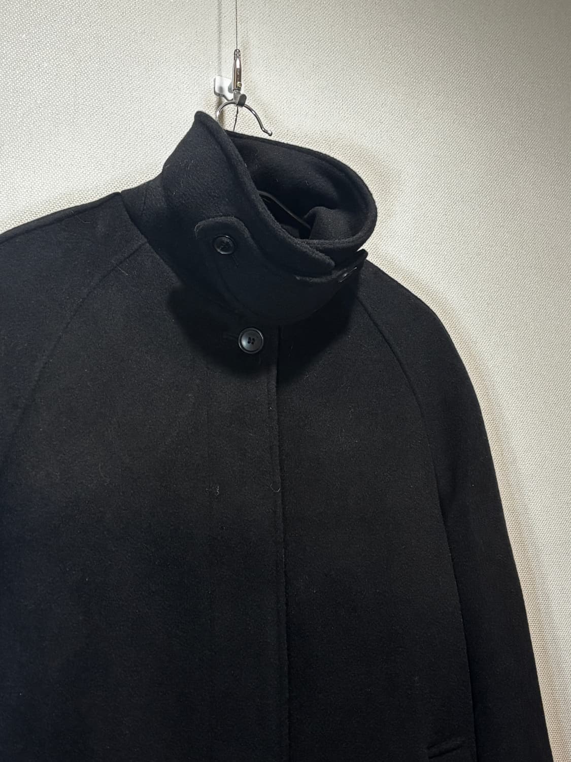 택포/A+급) KIIMUIR 울 캐시미어 블렌드 발마칸 코트 블랙 상품이미지1