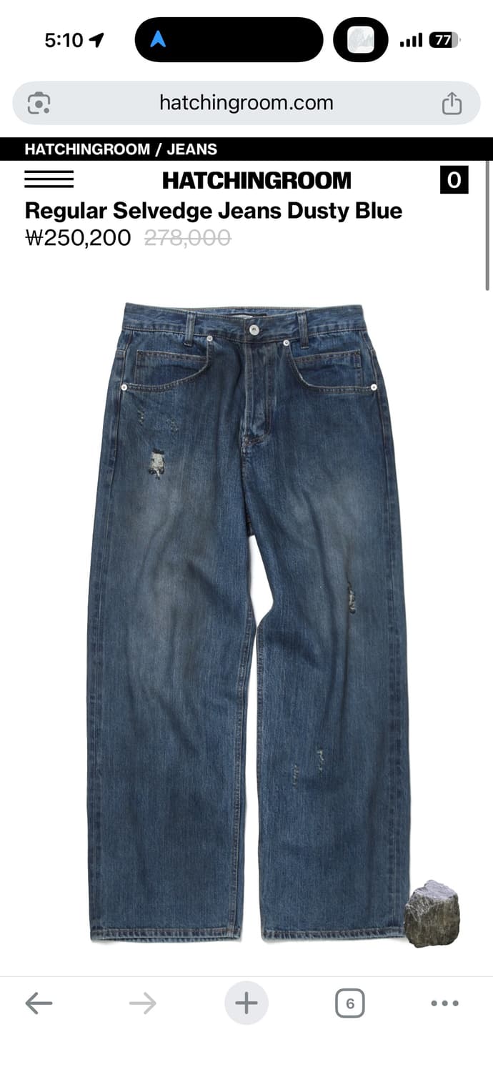 해칭룸 Regular Selvedge Jeans Dusty Blue 2 상품이미지1