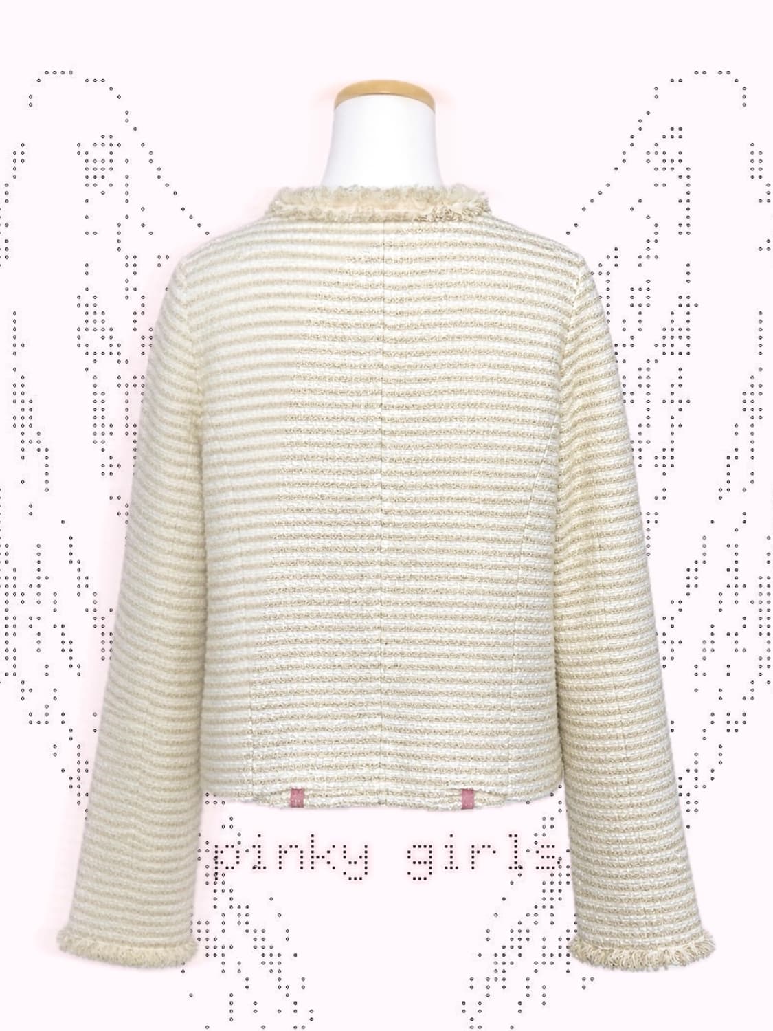일본 빈티지 pinky girls 트위드 자켓 / 히메갸루 모리 하구미 상품이미지2