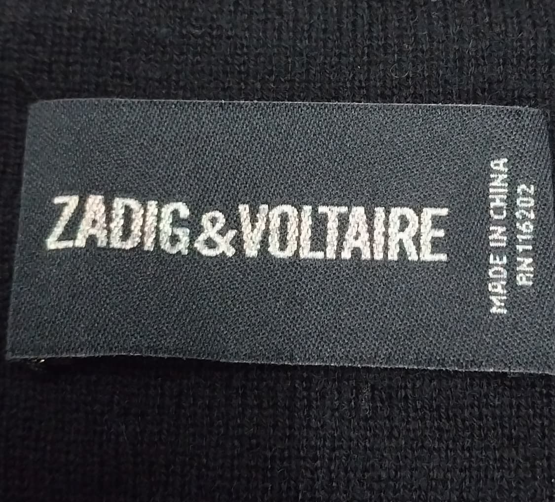 쟈딕앤볼테르 블랙 가죽 엘보우 패치 니트 S (44반-55) 상품이미지3