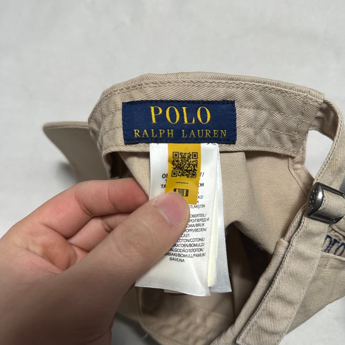 Polo Ralph Lauren 정품 인증 베이지 캡 모자 상품이미지3