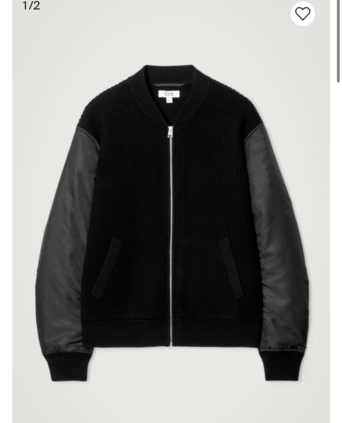 COS 블랙 봄버 자켓 메리노자켓 상품이미지1
