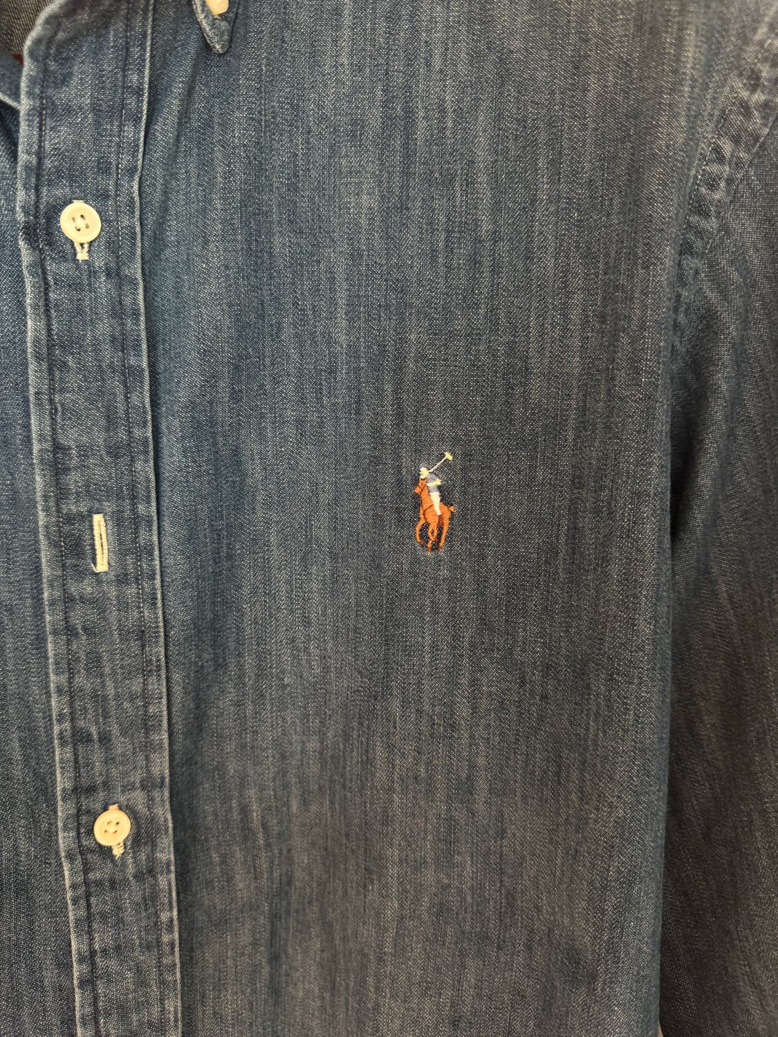 폴로 랄프로렌 진청 데님셔츠 클래식핏 L 상품이미지3