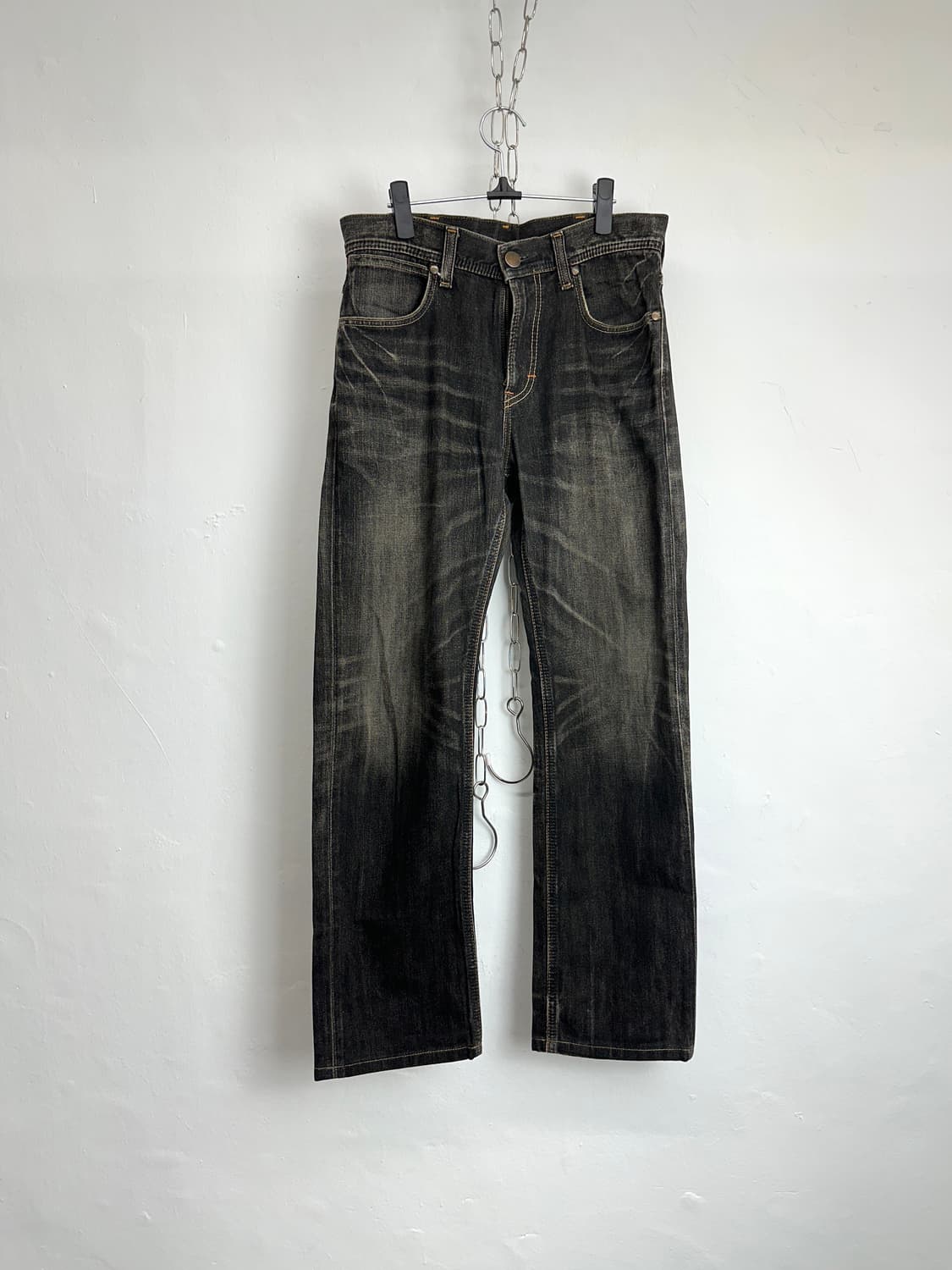Wrangler 2000s 'Whisker Wash' Black Deni 상품이미지5