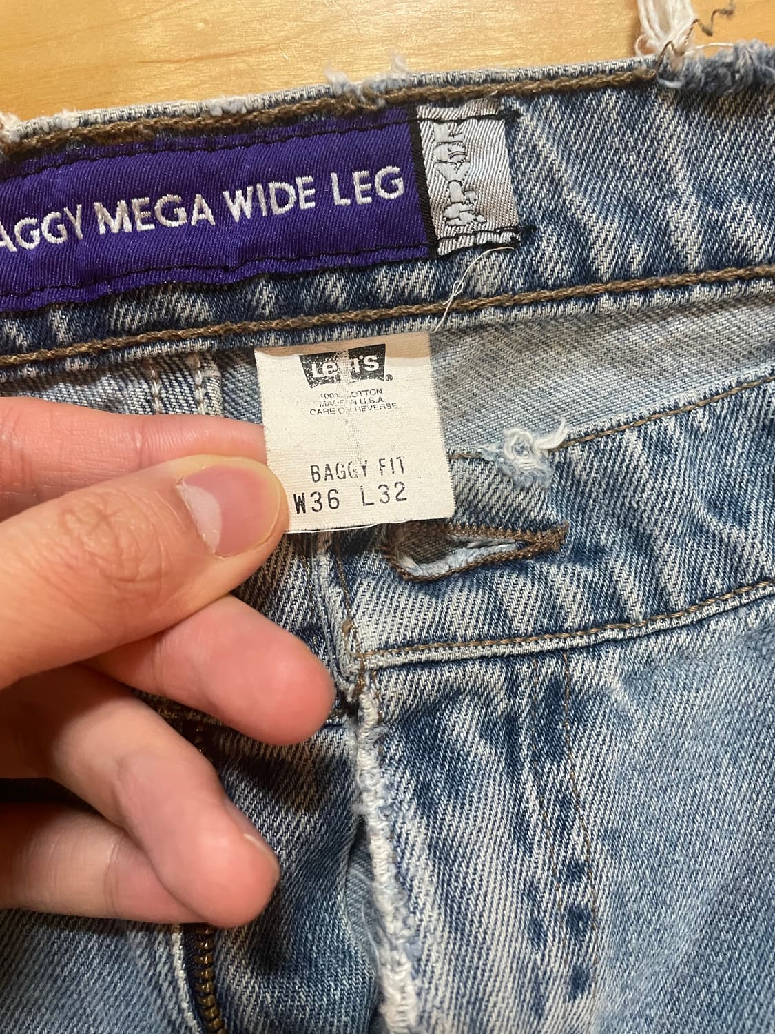 36 X 32 리바이스 실버탭 배기핏 커스텀 상품이미지3