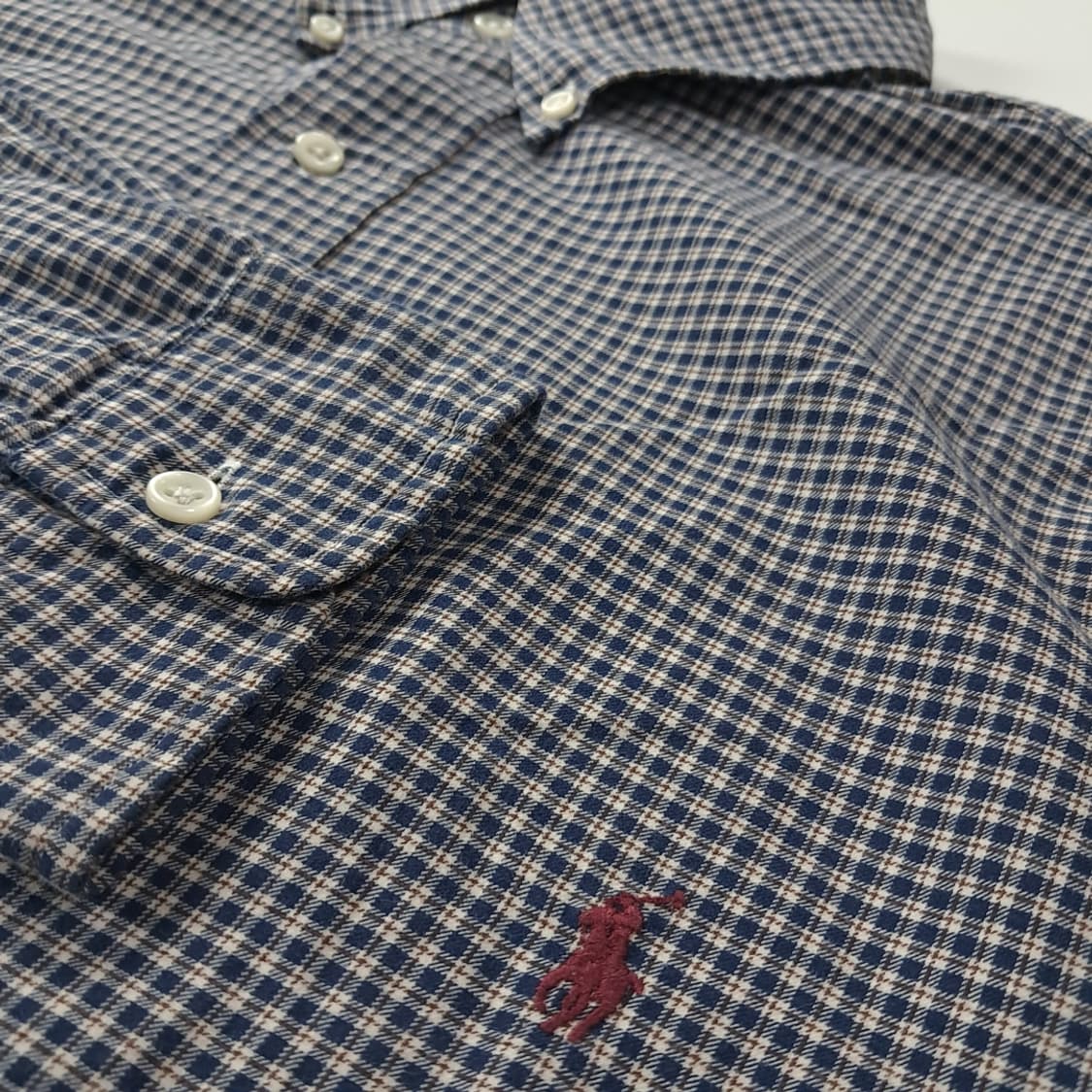 CK444 XLT 폴로 90s 마이크로타탄체크 다크네이비 셔츠 남방 상품이미지4