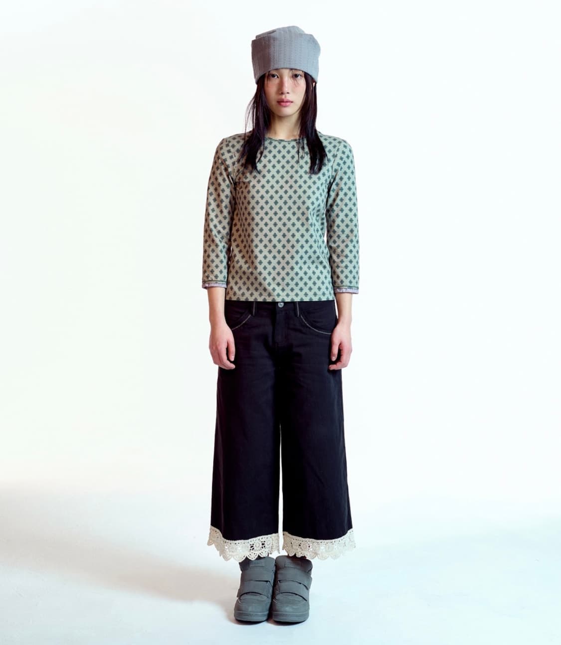 코이세이오 FLOWER CAPRI SLEEVE LIGHT KHAKI 상품이미지3