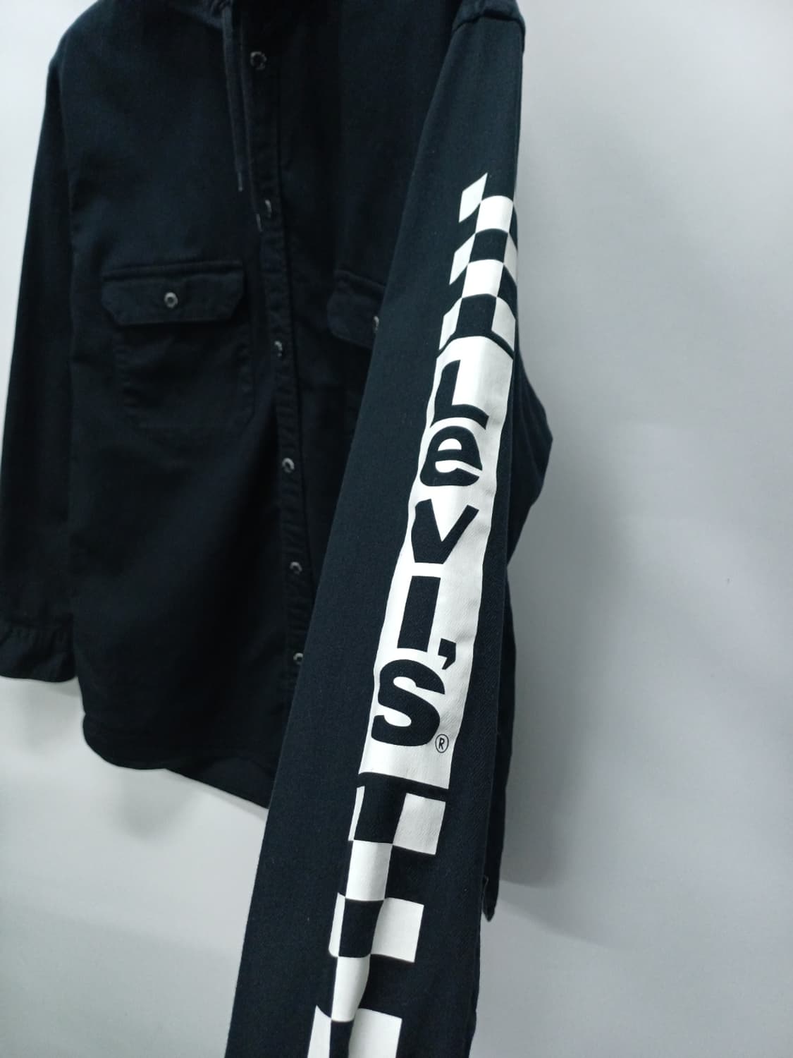 ​리바이스 남성 체커보드 로고 후드 셔츠 자켓 상품이미지5