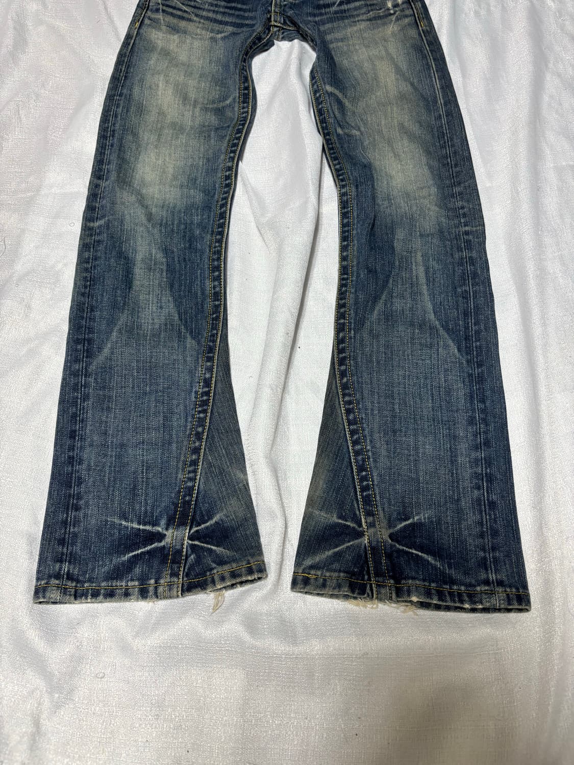 “Unknown” Y2K Crack Washed  Boots Cut Pa 상품이미지3