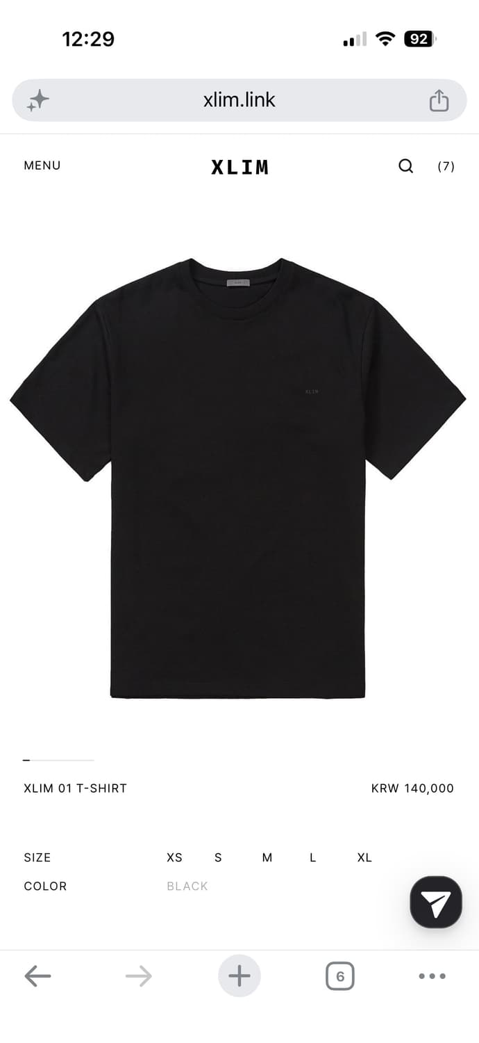 Xlim 시퀀스 01 T-SHIRT 상품이미지1