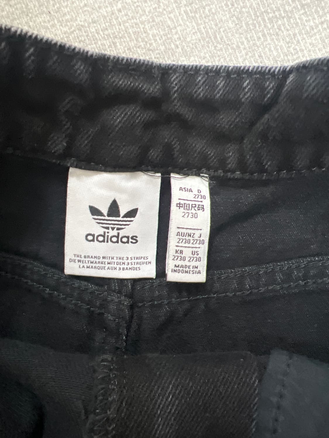 아디다스 아디컬러 데님 파이어버드 팬츠 트루 블랙 데님 상품이미지4