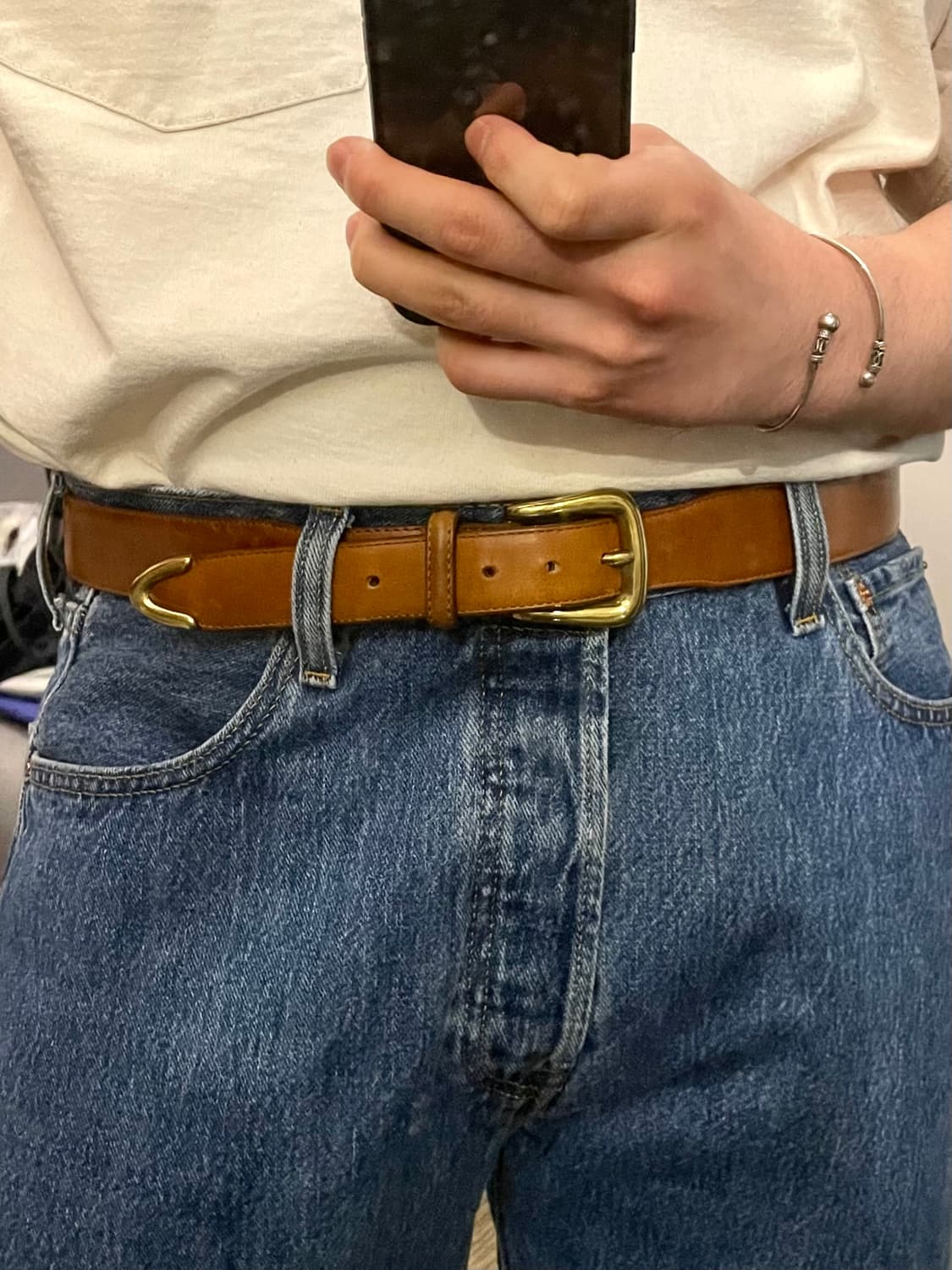 (36~40)USA SEBAGO 리얼레더 빈티지 웨스턴벨트 가죽벨트 상품이미지9