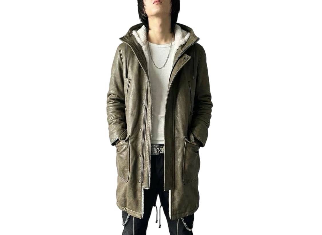 ( 유일매물) Salvatore Santoro 후디 레더 코트 상품이미지1