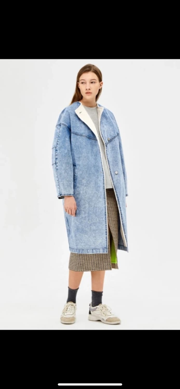 시스템 덤블포인트.데님코트😎 - 타임 마쥬 산드로 상품이미지1