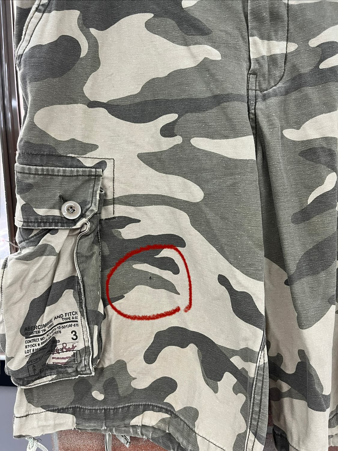 아베크롬비 카모플라주 카고 하프팬츠  상품이미지9