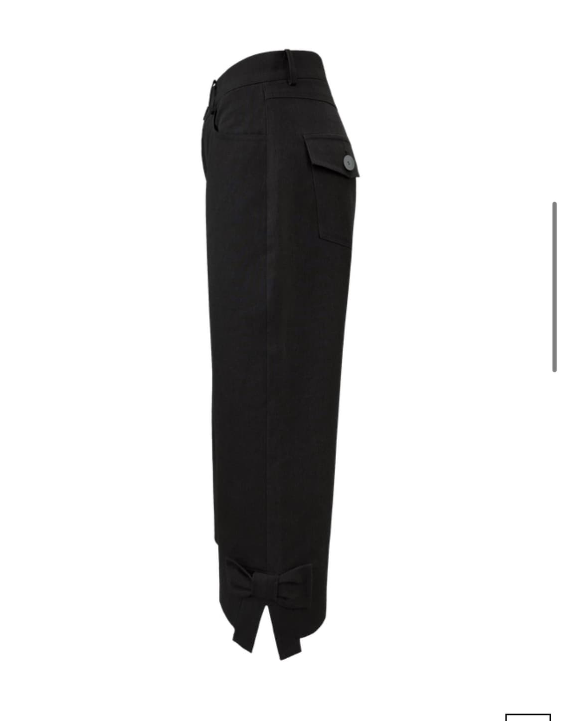 BOW CAPRI PANTS (BLACK) extended 상품이미지2