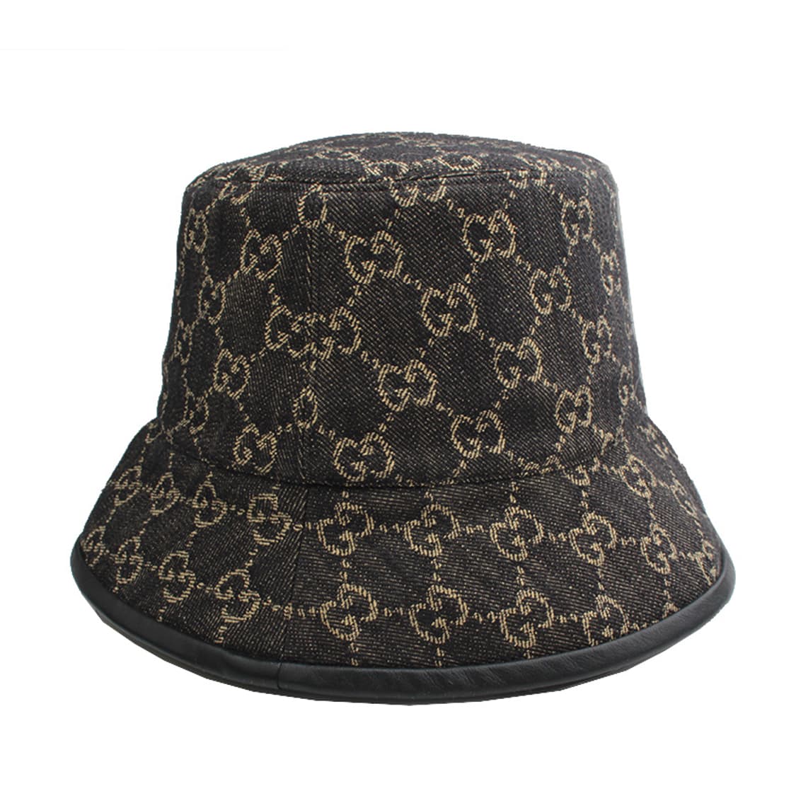 구찌 블랙 앤 베이지 자카드 버킷햇 모자 상품이미지2